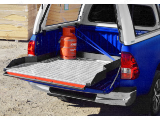 Chequer-Plate Wide Deck Heavy Duty Bed Slide Nissan Navara D40