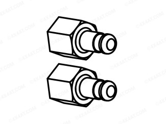 Mountain Top Lid Pair of Pin Studs for Struts - A06B