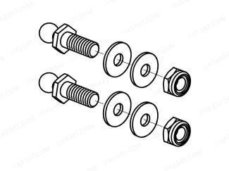 Mountain Top Lid Pair of Ball Ends for Struts - A06H