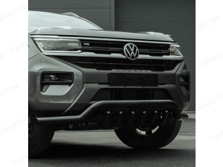 Ford Ranger 2019 Spoiler Bar - Front Bar - 70mm Stainless Steel - Black Powder Coated With Axle Bars