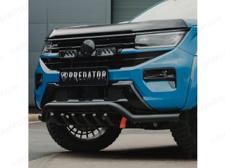 Ford Ranger 2019 Spoiler Bar - Front Bar - 70mm Stainless Steel - Black Powder Coated With Axle Bars