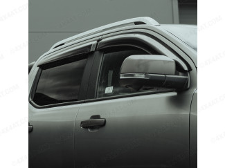 Ford Ranger Double Cab 2023- Dark Smoked Wind Deflectors - set of 4