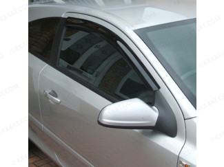 Dark smoke, tinted Vauxhall Astra 3dr 2006-2009 wind deflectors