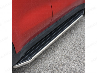 Hyundai Ix35 Trux B88 Stainless Steel Finish And Rubber Topped Side Running Boards
