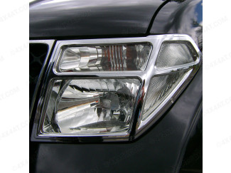 Nissan Navara D40 2005-2010 Chrome Headlight Covers