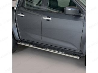 Nissan Navara 2015 Onwards Double Cab Stainless Steel Sidebars