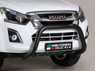 Stainless Steel black pwder coated a-bar fitted to an Isuzu D-Max 2012