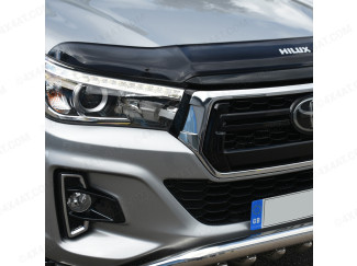 Dark Smoke Bonnet Guard with Logo for Hilux Invincible X