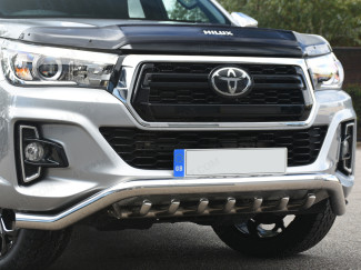 Toyota Hilux 2021- Spoiler bar with Axle bars in Stainless Finish