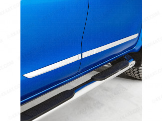 Toyota Hilux 2016 On - Lower Chrome Side Trims