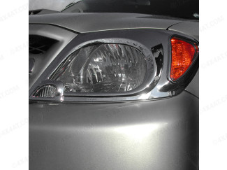 Chrome Head Lamp Covers Toyota Hilux Mk6