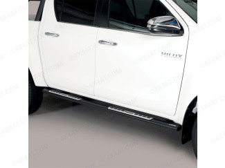 Black Side Bars for Toyota Hilux (Including Invincible X) 2018- Onwards