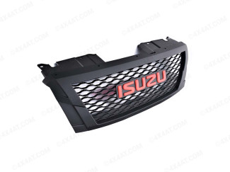 Isuzu D-Max 2017-20 Black Mesh Front Grille Red Logo