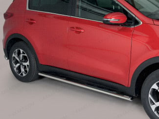 Kia Sportage 2016 Onwards Oval Stainless Steel Side Bars With Step