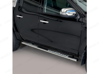 Stainless side bars fitted to a Mitsubishi L200