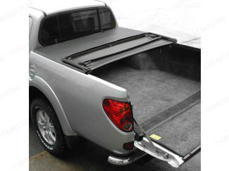 Open tri-folding tonneau cover