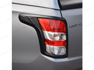 Matte black tail lamp surrounds for the Mitsubishi L200 2015 on