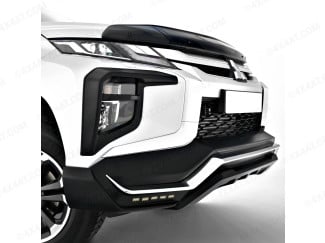 Mitsubishi L200 Front Bumper in black and chrome