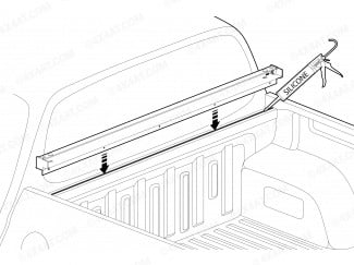 Black Metal Front Profile Section for Mountain Top Roller Shutter l200 2015 onwards