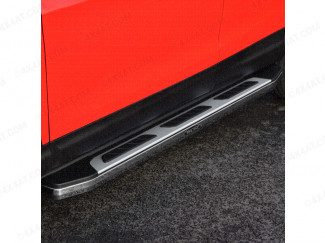 Trux M15 stainless steel running board steps suitable for a Mitsubishi L200 double cab pickup
