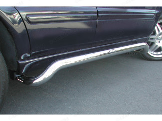 Mercedes M 1998-2005 Style 4 Polished Alloy Side Running Boards