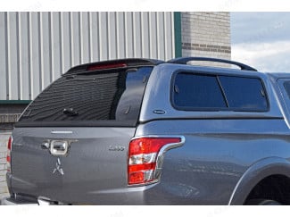 Mitsubishi L200 Double Cab 2015 Carryboy Windowed Leisure Hard Top Canopy Rear Corner View