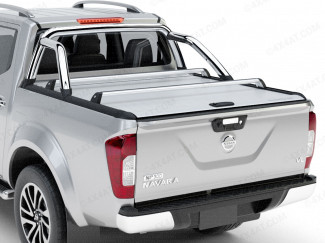 Nissan Navara Roller Shutter fitted with Stainless Steel roll bar