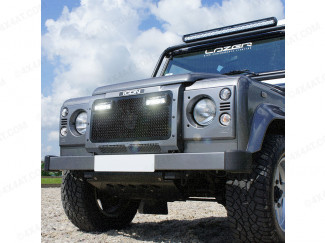 Land Rover Defender Grille fitted with Lazer Lamps