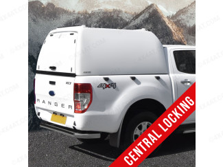 White Pro//Top High Roof Tradesman Hard Top For Ford Ranger Double Cab with Central Locking