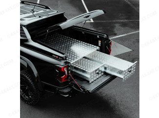 Aluminium toolbox with twin drawer storage system
