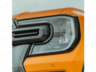 Ford Ranger 2023- Front Light Guards in Matt or Gloss Black Finish