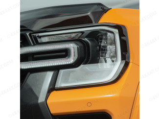 Gloss Black Headlight Covers for 2023 Onwards Ford Ranger