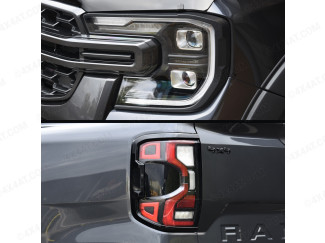Ford Ranger 2023- Predator Light Garnish Trims -  Full Set in Gloss or Matt Black Option