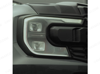 Ford Ranger 2023- Front Light Guards in Matt or Gloss Black Finish