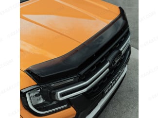 Ford Ranger 2023- Bonnet Protector In A Dark Smoke Finish – Type 2 Style