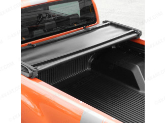 Open tri-folding tonneau cover