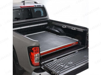 Toyota Hilux 2021 Wide Sliding Rhino Deck Black Textured Heavy Duty Bed Slide