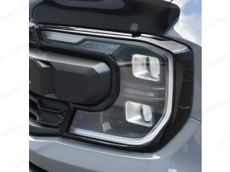 Matt Black Headlight Covers for 2023- Ford Ranger Raptor