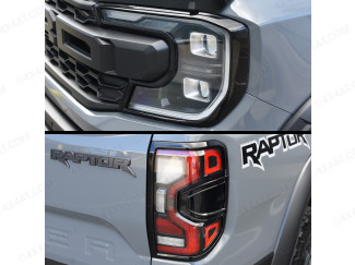 Ford Ranger 2023- Predator Light Garnish Trims -  Full Set in Gloss or Matt Black Option