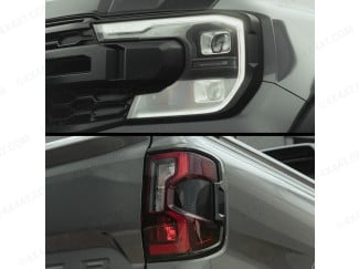 Ford Ranger 2023- Predator Light Garnish Trims -  Full Set in Gloss or Matt Black Option