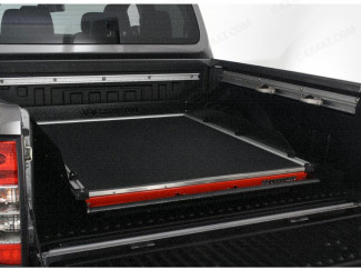 Rhino Deck Black Textured Heavy Duty Bed Slide for the Nissan Navara D40