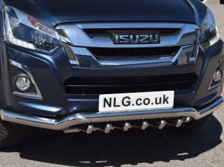 Isuzu D-Max On 70mm Stainless Steel Nudge Bar