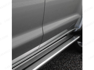  Landrover Discovery 3 And 4 Without Factory Mudflaps 2005-2010 Style 4 Polished Alloy Side Step Runners