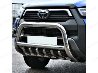 Toyota Hilux Double Cab 2021- A-Bar with Axle Bars in Stainless Steel