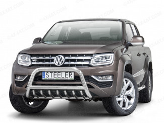 VW Amarok 2017 Onwards A Bar With Cross Bar And Axle Bar In Stainless Steel