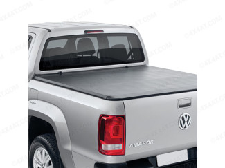 Volkswagen Amarok Double Cab 2011 Onwards Black Tonneau Cover Rail with Hidden Press Snap