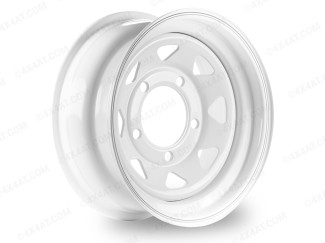 Landrover 16X7 White 8 Spoke Steel Wheel 5:165
