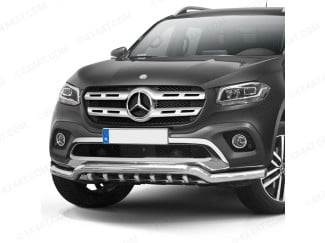 Mercedes X-Class Spoiler Bar With Axle Bars In Stainless Steel