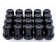 14mm x 1.5mm Predator Short Dome Wheel Nuts Black Set of 20