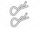 Mountain Top Lid Pair of Lock Pins for Struts - A06C